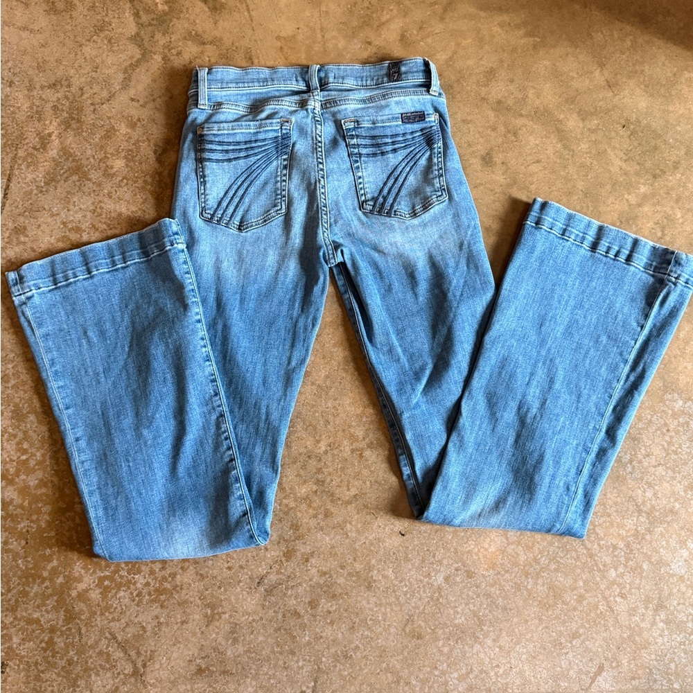 7 For All Mankind Dojo Light Blue Flare\Trouser Jeans
